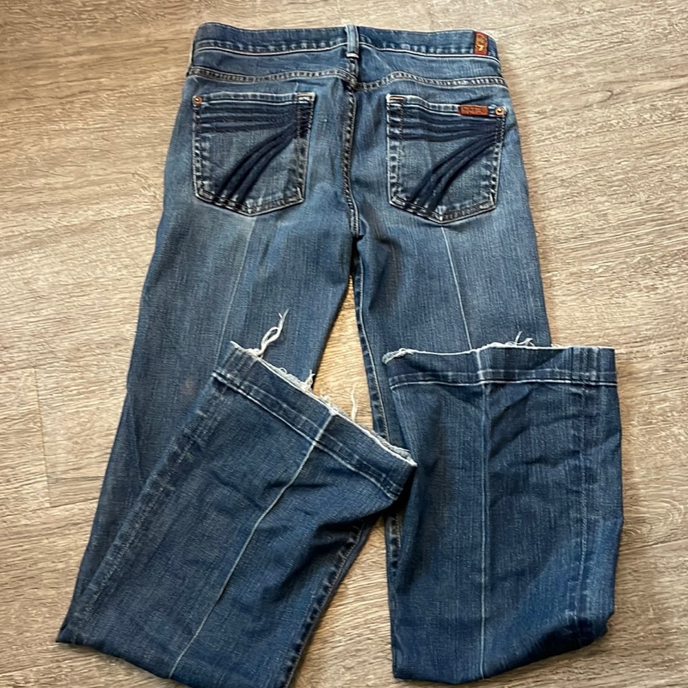 Dojo 7 jeans—bottoms worn but in great condition